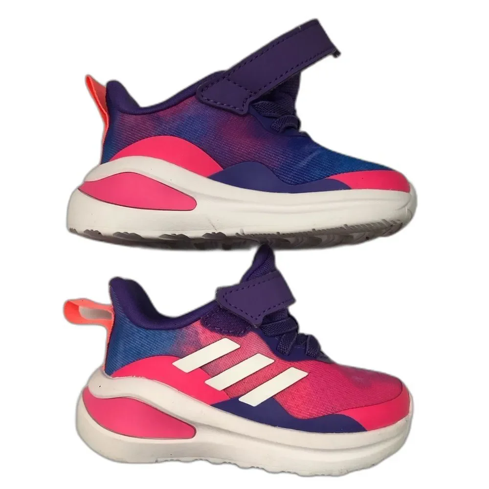 Adidas Fortarun Running Shoe Toddler Size 5K No-tie Elastic Shoelaces - Picture 4 of 10